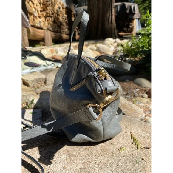 Kate Spade Freeform Satchel Saturday Grey Leather Crossbody Purse 15”x8.5” Bag - Picture 4 of 12